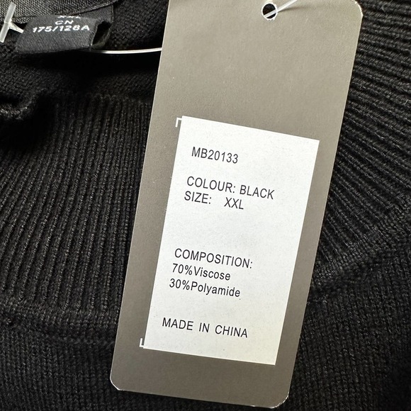 Wool City Classic Black Mock Neck Sweater NWT Size XXL - Picture 8 of 8